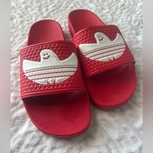 Adidas Shmoofoil Red Slides Mens Size 11
